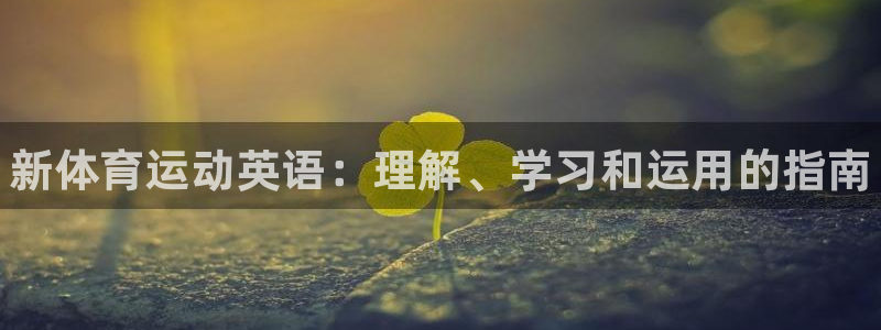 3377体育官方正版app新能源：新体育运动英语：理