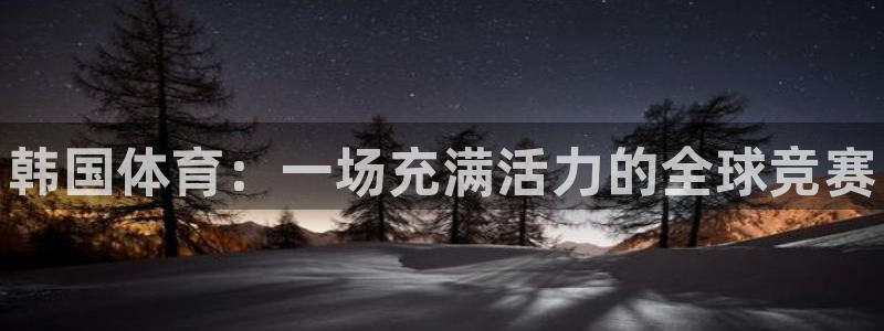 3377体育官方正版app集团简介：韩国体育：一场充