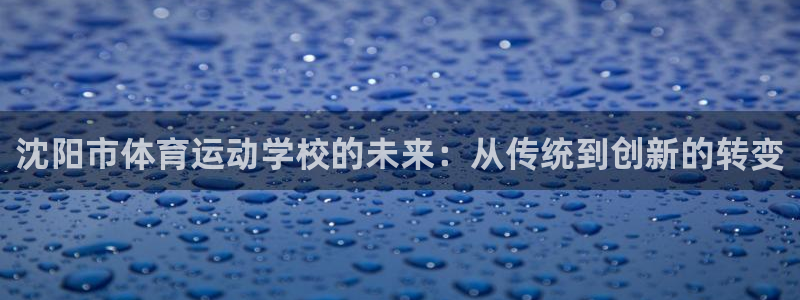 3377体育官网下载平台注册：沈阳市体育运动学校的未来：从传